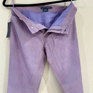 Ralph Lauren Hyanisport suede leather jeans size 4
